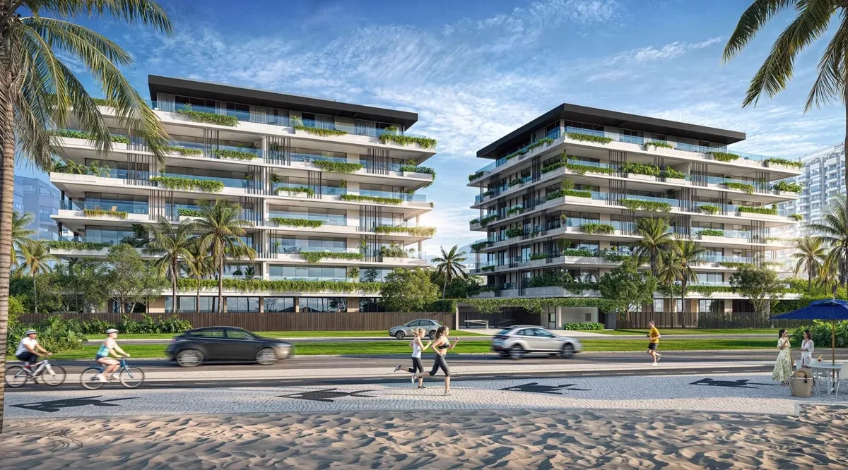 Fachada do Lissoni, empreendimento à beira-mar na Barra da Tijuca